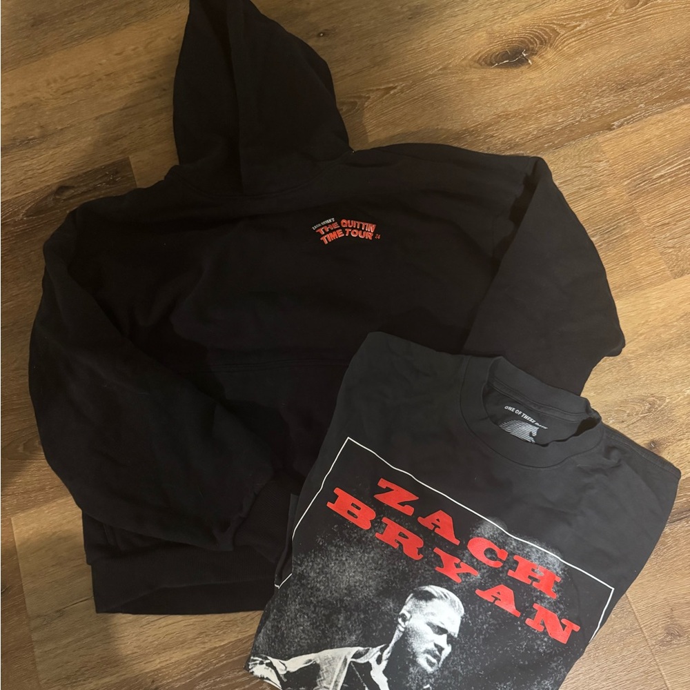 Zack Bryan Concert Sweatshirt & T-Shirt, both Large